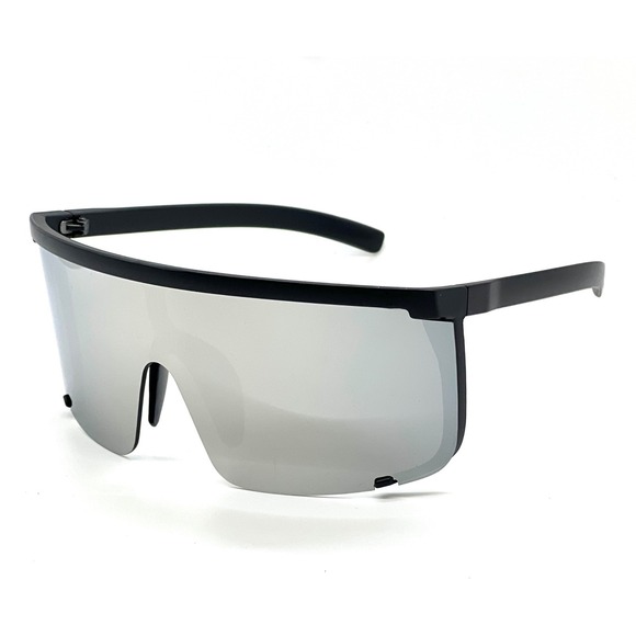 UV400 Protection Sport Ski Driving Shield Sunglasses Women Oversized Mirrored - Picture 9 of 15